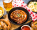 food pairing, tacos, bratwurst, chips, dip, beer